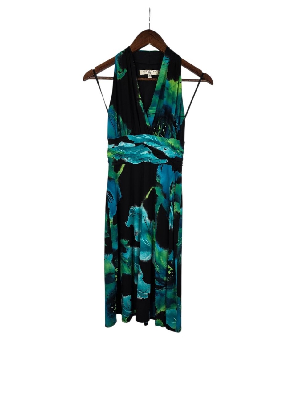 Evan Picone Y2K Mermaid Core Grunge Floral Tropical Summer Dress Wedding Size 2P